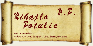 Mihajlo Potulić vizit kartica
